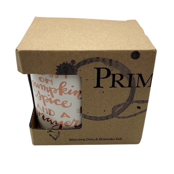Primitives By Kathy Mug Livin On Pumpkin Spice And A Prayer Coffee Mug Cup 16 oz - Picture 1 of 4